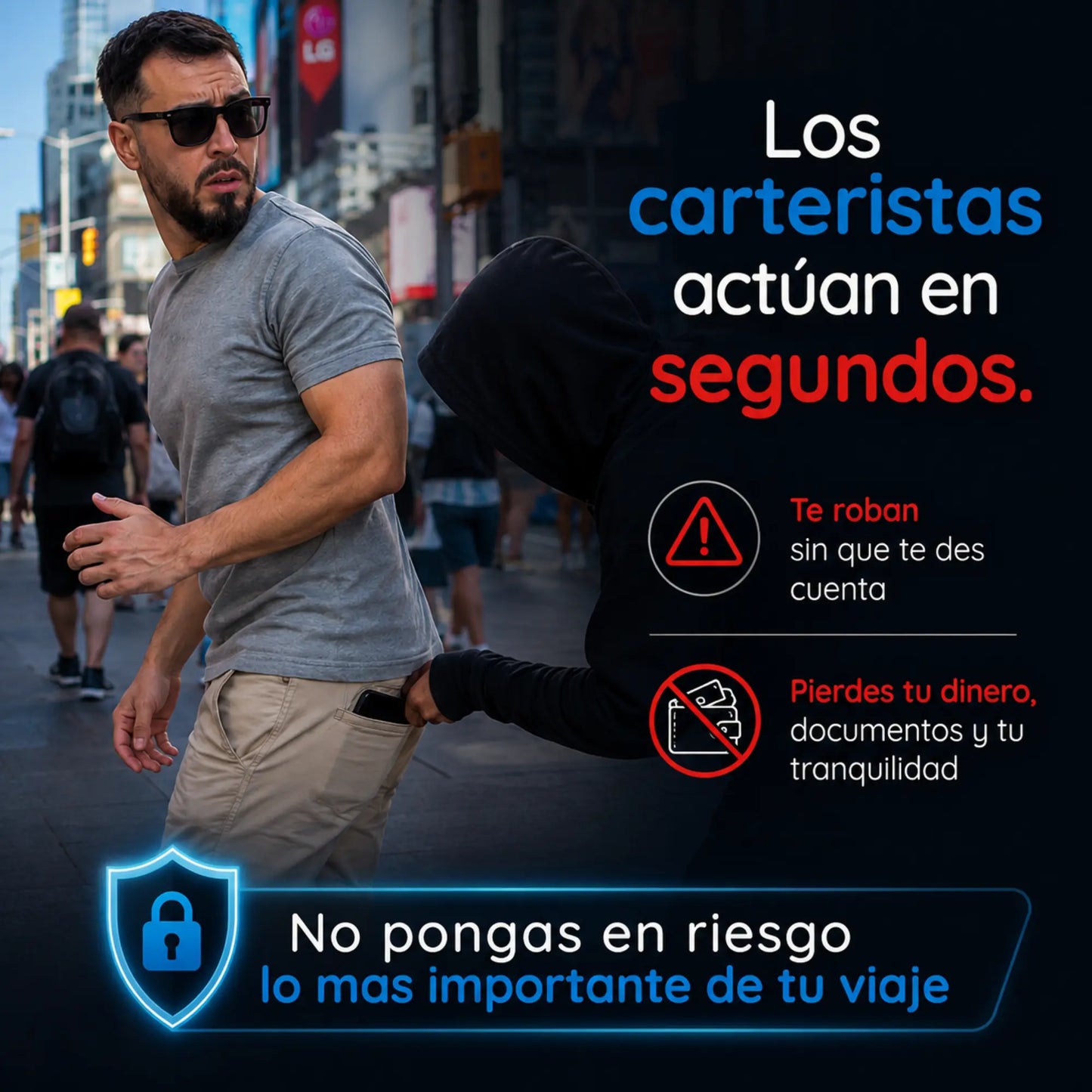 Bolsillo Anti Robo | Viaja sin pensar en tus bolsillos